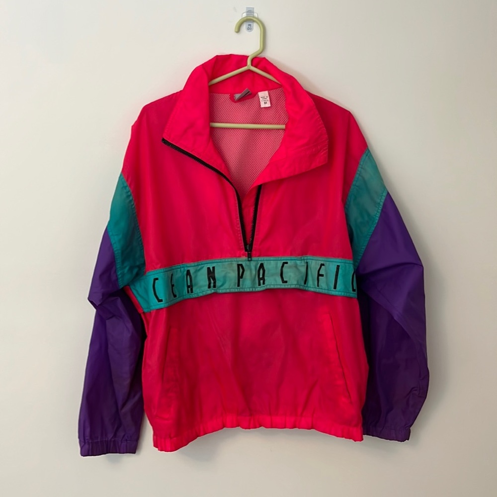 OP vintage windbreaker — trapper keeper style